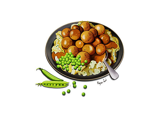 PSD 접시 일러스트 콩 감자 수저 사람없음 숟가락 미트볼 완두콩 채식 감자조림 비건음식 국내일러스트 식기 음식 채소 곡류 조림 파일형식 비건