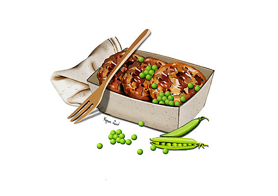 PSD 포크 일러스트 콩 사람없음 종이상자 완두콩 채식 나무포크 콩고기 비건음식 국내일러스트 식기 음식 곡류 상자 파일형식 베지푸드 비건