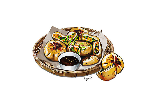 PSD 일러스트 사람없음 바구니 당근 소스 만두 채식 간장 파 콩고기 비건음식 국내일러스트 음식 채소 뿌리채소 양념 파일형식 베지푸드 비건