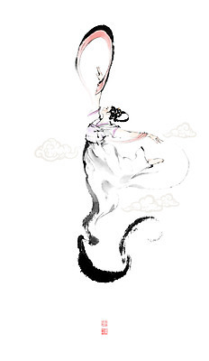 PSD 문양 여자 일러스트 캘리그라피 붓터치 한명 성인 도장 올려보기 동양화 낙관 선녀 날개옷 신선도 성인여자한명만 국내일러스트 1 옷 모션 미술 사람 여자한명만 성인여자만 파일형식