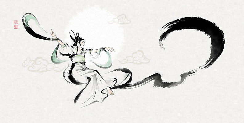PSD 여자 일러스트 캘리그라피 팔벌리기 붓터치 한명 성인 도장 동양화 번짐 낙관 선녀 날개옷 신선도 성인여자한명만 국내일러스트 1 옷 모션 미술 사람 여자한명만 성인여자만 파일형식 효과