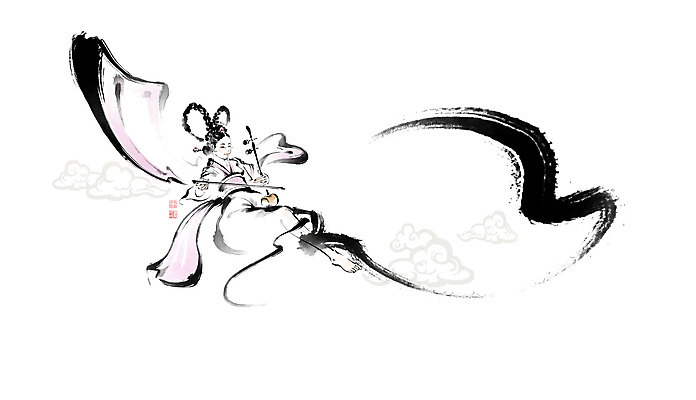 PSD 여자 악기 연주 일러스트 캘리그라피 붓터치 한명 성인 도장 동양화 번짐 낙관 선녀 해금 날개옷 신선도 성인여자한명만 국내일러스트 1 옷 음악 현악기 국악기 미술 사람 여자한명만 성인여자만 파일형식 효과