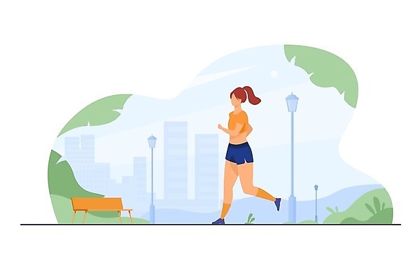 EPS 해외이미지 전신 라이프스타일 공원 여자 벤치 일러스트 한명 성인 운동복 달리기 조깅 운동 건강관리 성인여자한명만 해외일러스트 1 옷 공공시설 의자 모션 건강 관리 사람 생활 여자한명만 성인여자만 파일형식 벡터