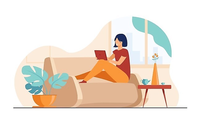 EPS 해외이미지 전신 라이프스타일 여자 화분 일러스트 휴식 한명 들기 앉기 성인 소파 태블릿 꽃병 즐거움 영화감상 성인여자한명만 해외일러스트 1 꽃 감정 컨셉 의자 모션 사람 생활 전자제품 스마트기기 감상 영화 여자한명만 성인여자만 파일형식 벡터