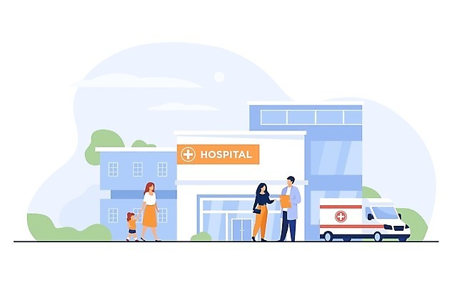 EPS 해외이미지 전신 라이프스타일 여자 남자 어린이 일러스트 모녀 병원 서기 들기 여러명 성인 손잡기 의사 구급차 해외일러스트 딸 다수 의학 가족 모션 자동차 엄마 사람 생활 의료진 파일형식 벡터