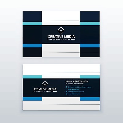 EPS 해외이미지 템플릿 비즈니스 명함 사람없음 파란색 해외일러스트 컬러 파일형식 벡터