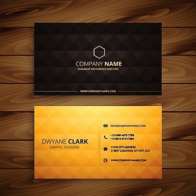 EPS 해외이미지 템플릿 비즈니스 명함 사람없음 노란색 검은색 해외일러스트 컬러 파일형식 벡터