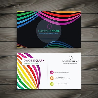 EPS 해외이미지 템플릿 비즈니스 명함 사람없음 컬러풀 해외일러스트 컬러 파일형식 벡터