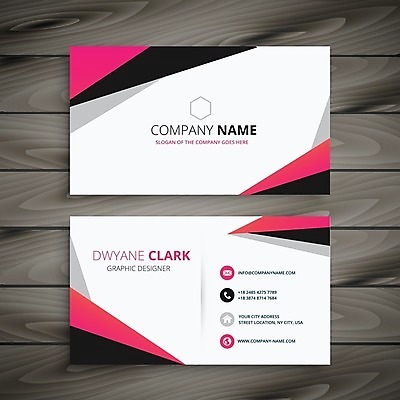 EPS 해외이미지 템플릿 분홍색 비즈니스 명함 사람없음 검은색 해외일러스트 컬러 파일형식 벡터