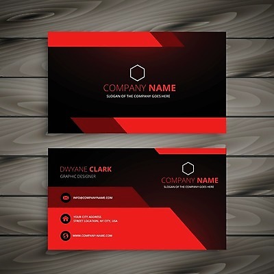 EPS 해외이미지 템플릿 비즈니스 명함 사람없음 빨간색 해외일러스트 컬러 파일형식 벡터