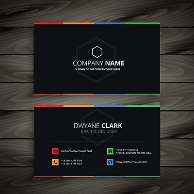 EPS 해외이미지 템플릿 비즈니스 명함 사람없음 검은색 해외일러스트 컬러 파일형식 벡터