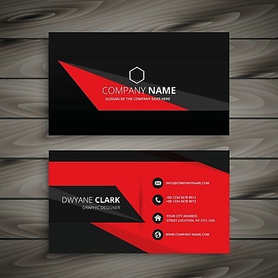 EPS 해외이미지 템플릿 비즈니스 명함 사람없음 빨간색 해외일러스트 컬러 파일형식 벡터