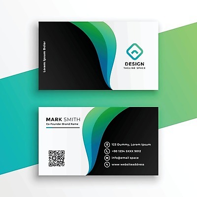 EPS 해외이미지 템플릿 비즈니스 명함 사람없음 초록색 검은색 QR코드 해외일러스트 컬러 파일형식 벡터