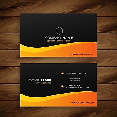 EPS 해외이미지 템플릿 비즈니스 명함 사람없음 주황색 해외일러스트 컬러 파일형식 벡터