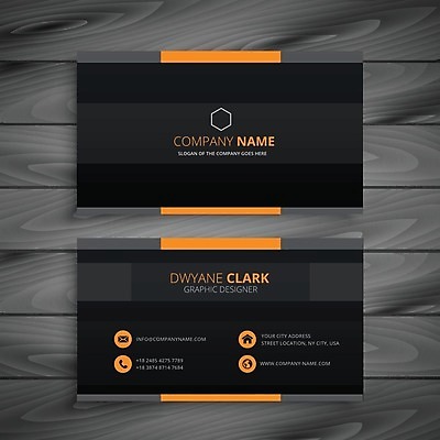 EPS 해외이미지 템플릿 비즈니스 명함 사람없음 주황색 해외일러스트 컬러 파일형식 벡터