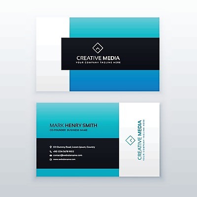 EPS 해외이미지 템플릿 비즈니스 명함 사람없음 파란색 해외일러스트 컬러 파일형식 벡터