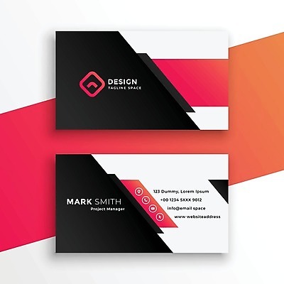 EPS 해외이미지 템플릿 비즈니스 명함 사람없음 빨간색 해외일러스트 컬러 파일형식 벡터