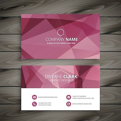 EPS 해외이미지 템플릿 비즈니스 명함 사람없음 폴리곤 코랄 해외일러스트 컬러 파일형식 벡터