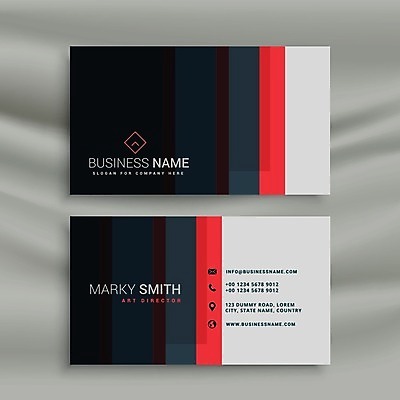 EPS 해외이미지 템플릿 비즈니스 명함 사람없음 빨간색 해외일러스트 컬러 파일형식 벡터