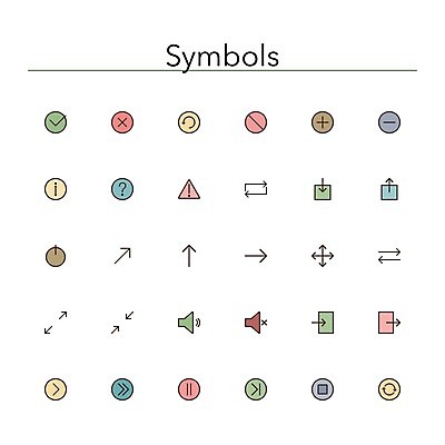EPS 해외이미지 화살표 사람없음 소리 금지 정지 확대 볼륨 플러스 심볼 확인 일시정지 다운로드 취소 되감기 들어가기 새로고침 업로드 음소거 전원버튼 축소 해외202004 나오기 기호 모션 버튼 전원_전기 파일형식 벡터