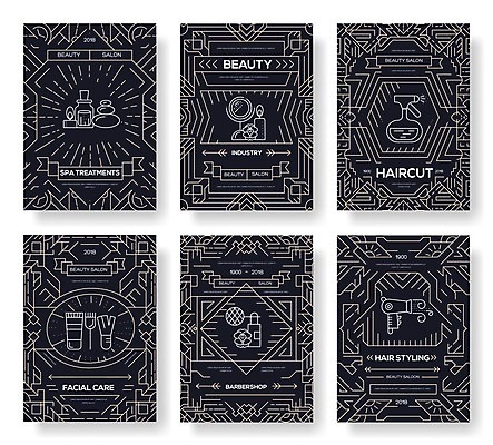 EPS 해외이미지 라인일러스트 일러스트 추상 사람없음 세트 뷰티 검은색 화장품 물뿌리개 미용실 드라이어 향수 튜브용기 해외202004 해외일러스트 컬러 무늬 미용용품 용기_그릇 뷰티샵 파일형식 벡터