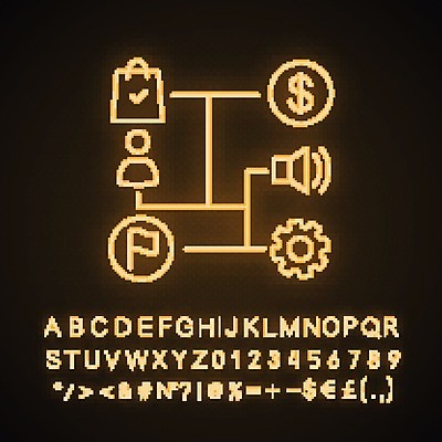 EPS 해외이미지 사람모양 사람없음 달러 깃발 볼륨 체크표시 네온 설정 모양 돈 확인 파일형식 벡터