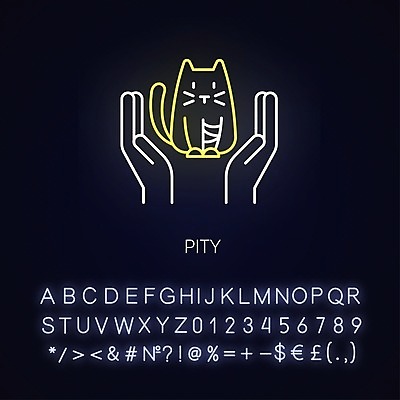 EPS 해외이미지 사람없음 고양이 네온 붕대 동정 포유류 반려동물 파일형식 벡터