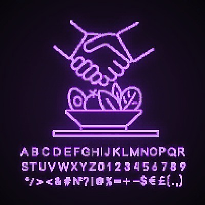 EPS 해외이미지 비즈니스 악수 사람없음 식사 샐러드 네온 손모양 모양 음식 손짓 파일형식 벡터 손_신체부위