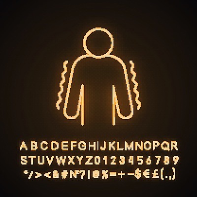 EPS 해외이미지 사람모양 사람없음 네온 떨림 모양 모션 파일형식 벡터