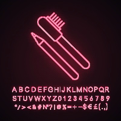 EPS 해외이미지 사람없음 화장품 마스카라 네온 아이펜슬 뷰티 파일형식 벡터