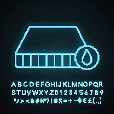 EPS 해외이미지 사람없음 네온 매트리스 방수 파일형식 벡터