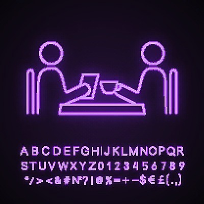 EPS 해외이미지 사람모양 들기 컵 식사 네온 모양 식기 모션 파일형식 벡터