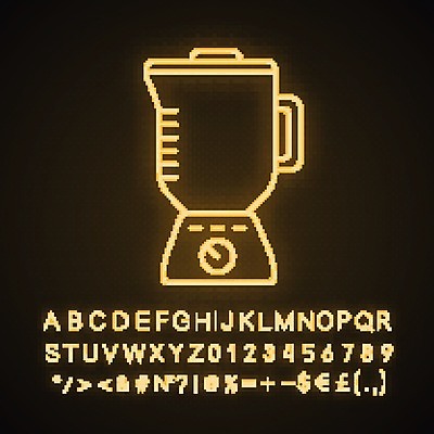 EPS 해외이미지 사람없음 믹서 네온 파일형식 벡터