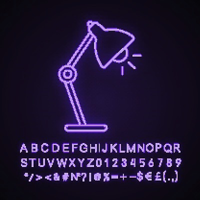 EPS 해외이미지 사람없음 스탠드 네온 조명 파일형식 벡터