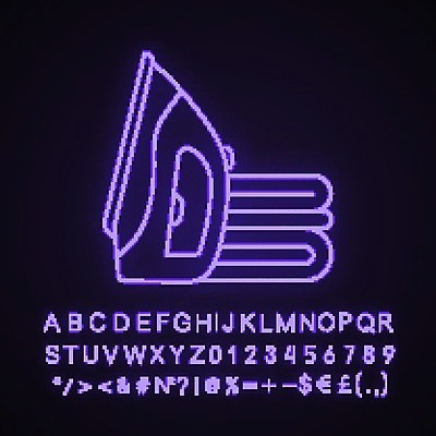 EPS 해외이미지 가사 사람없음 전자제품 네온 다림질 형광 빛 파일형식 벡터