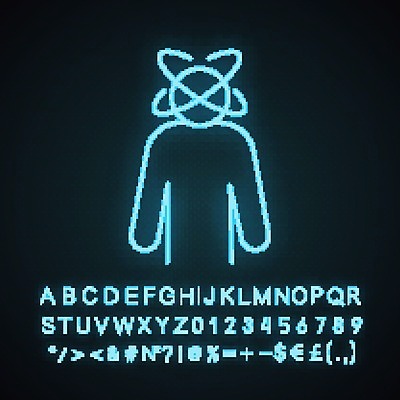 EPS 해외이미지 사람모양 사람없음 네온 어지러운 현기증 형광 모양 빛 증상 파일형식 벡터