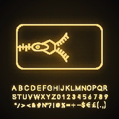 EPS 해외이미지 사람없음 네온 지퍼 형광 빛 파일형식 벡터