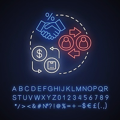 EPS 해외이미지 화살표 비즈니스 협력 사람없음 손잡기 거래 네온 손모양 경영 형광 모양 모션 빛 파일형식 벡터 손_신체부위