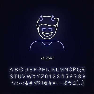 EPS 해외이미지 사람모양 웃음 사람없음 악마 네온 나쁜 형광 모양 표정 빛 파일형식 벡터