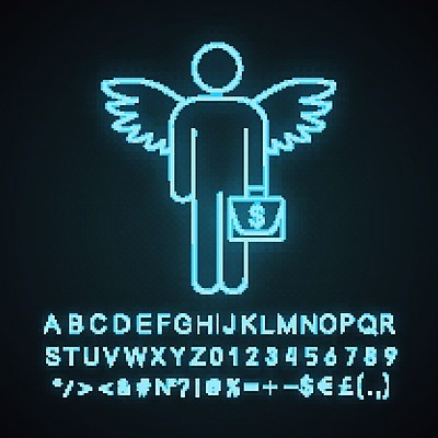 EPS 해외이미지 서류가방 비즈니스 천사 사람모양 사람없음 비즈니스맨 네온 투자자 형광 모양 남자 가방 빛 직장인 투자 파일형식 벡터