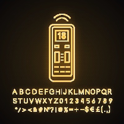 EPS 해외이미지 사람없음 리모컨 스마트 네온 형광 컨셉 빛 파일형식 벡터