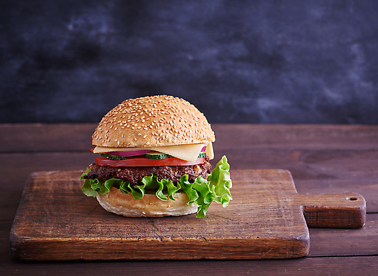 포토 JPG 해외이미지 음식 패스트푸드 사람없음 햄버거 나무도마 치즈버거 해외포토 도마 목재 인스턴트 파일형식