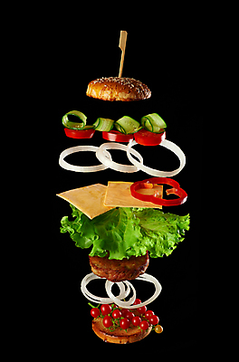 포토 JPG 해외이미지 음식 식재료 패스트푸드 사람없음 햄버거 치즈버거 흩어짐 해외포토 컨셉 인스턴트 파일형식