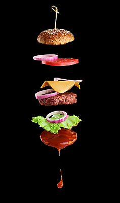 포토 JPG 해외이미지 음식 식재료 패스트푸드 사람없음 햄버거 치즈버거 흩어짐 해외포토 컨셉 인스턴트 파일형식