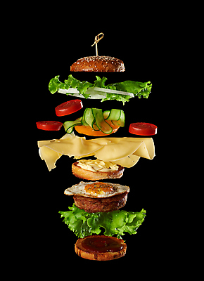 포토 JPG 해외이미지 음식 식재료 패스트푸드 사람없음 햄버거 치즈버거 맛있는 흩어짐 해외포토 컨셉 인스턴트 파일형식