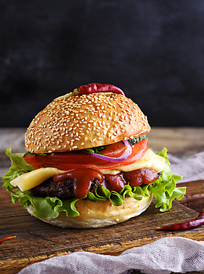 포토 JPG 해외이미지 음식 고추 패스트푸드 사람없음 햄버거 치즈버거 맛있는 해외포토 채소 인스턴트 파일형식