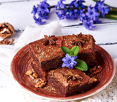 포토 JPG 해외이미지 접시 빵 디저트 사람없음 쌓기 초코케이크 브라우니 맛있는 해외포토 식기 음식 모션 케이크 파일형식