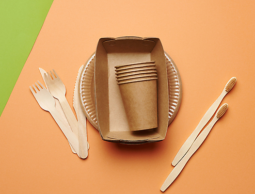 포토 JPG 해외이미지 접시 실내 사람없음 재활용 종이컵 일회용 친환경 나무칼 나무포크 주황색배경 해외포토 식기 백그라운드 포크 내부 컵 환경 주황색 칼 파일형식