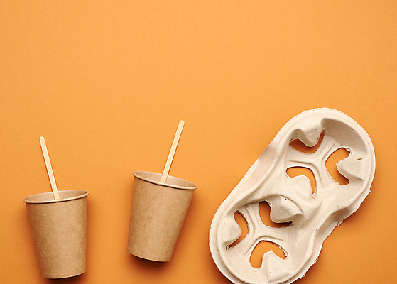 포토 JPG 해외이미지 실내 사람없음 재활용 종이컵 일회용 친환경 포장용기 주황색배경 해외포토 백그라운드 내부 컵 환경 주황색 포장재료 파일형식