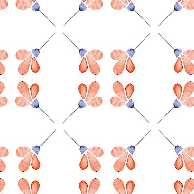 EPS 해외이미지 꽃 일러스트 수채화 사람없음 플라워패턴 해외202004 해외일러스트 식물 패턴 파일형식 벡터